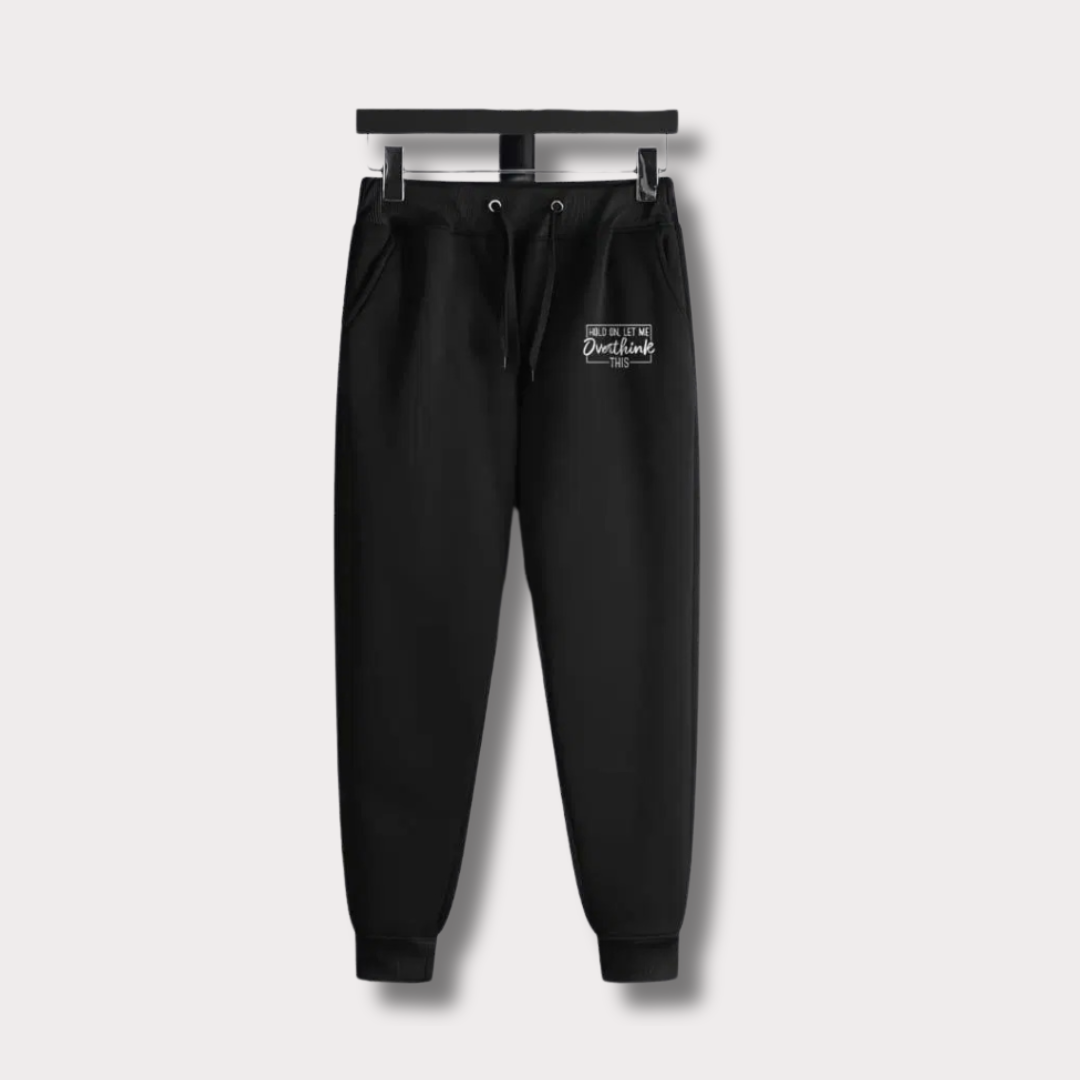 Men's Over Think Printed Fleece Hoodie Track Suit - Bn-Ahmad Collection