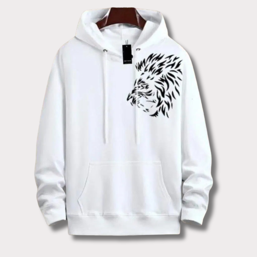 Men's Fleece Lion Printed Hoodie Track Suit - Bn-Ahmad Collection