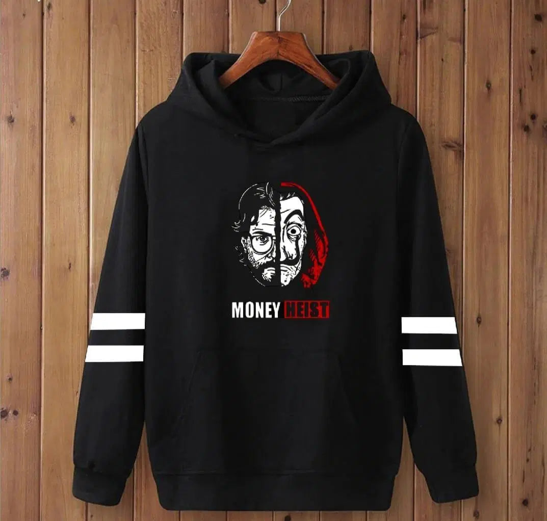 Men's Fleece Money Heist Printed Hoodie - Bn-Ahmad Collection