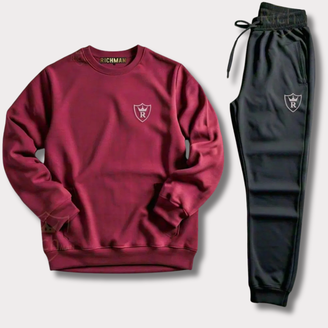 2 Pcs Unisex Fleece Plain Track Suit - Bn-Ahmad Collection