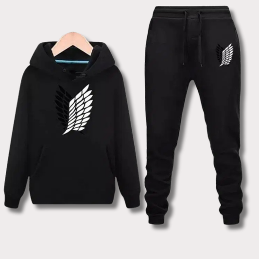 Men's Leaf Printed Fleece Printed Track Suit - Bn-Ahmad Collection