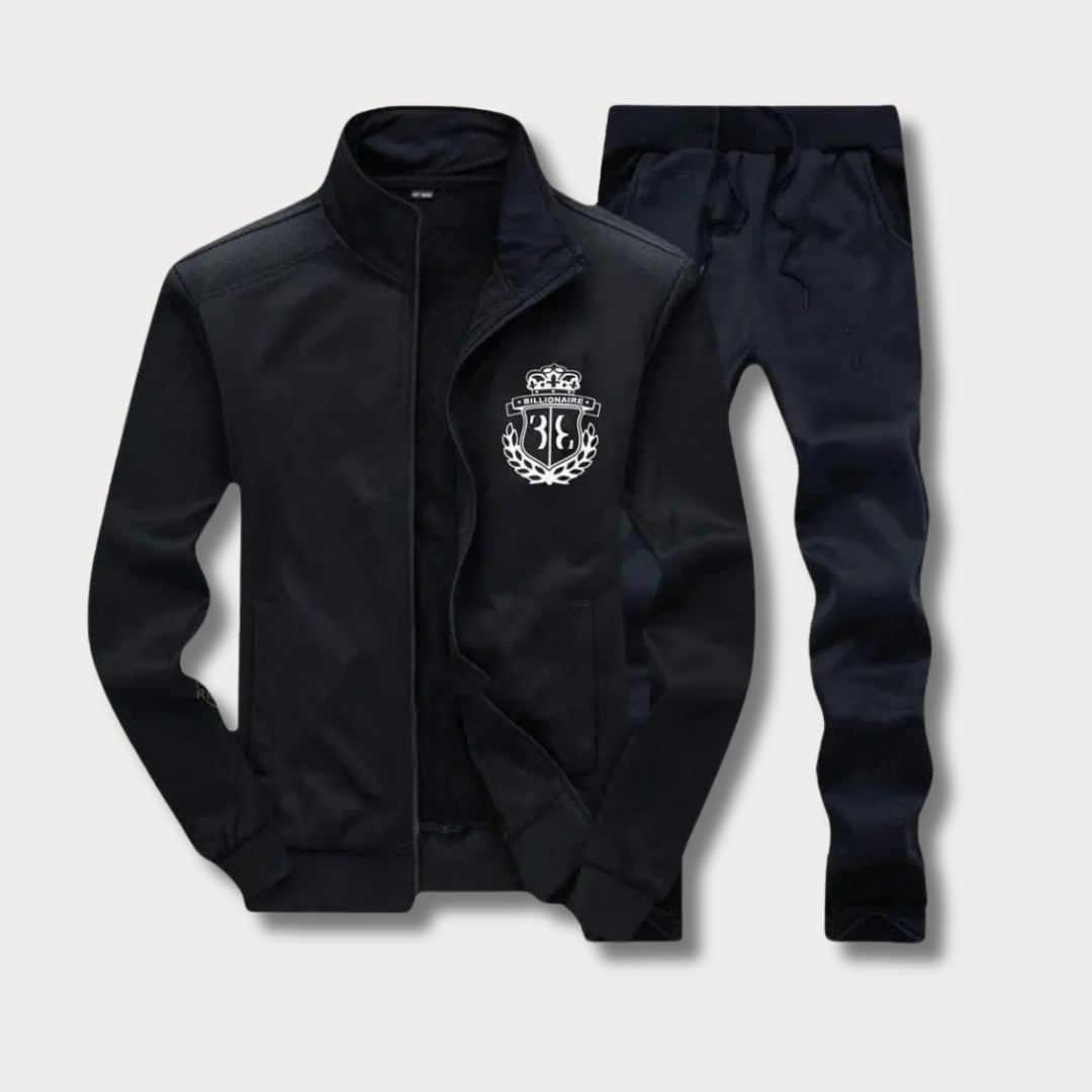 Men's Black Polyester Track Suit - Bn-Ahmad Collection