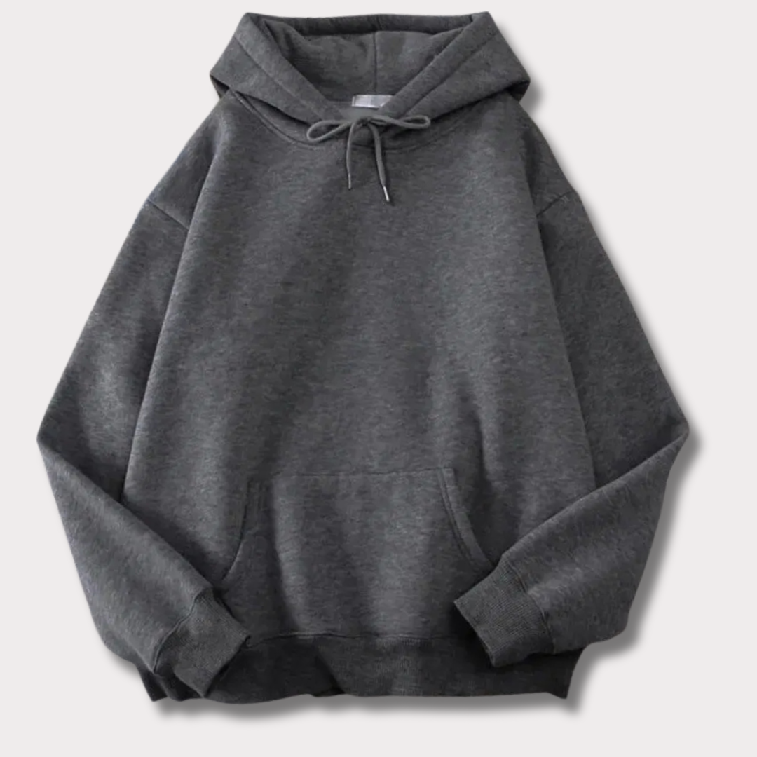 Perfect Casual Wear - Comfortable Grey Fleece Hoodie - Bn-Ahmad Collection