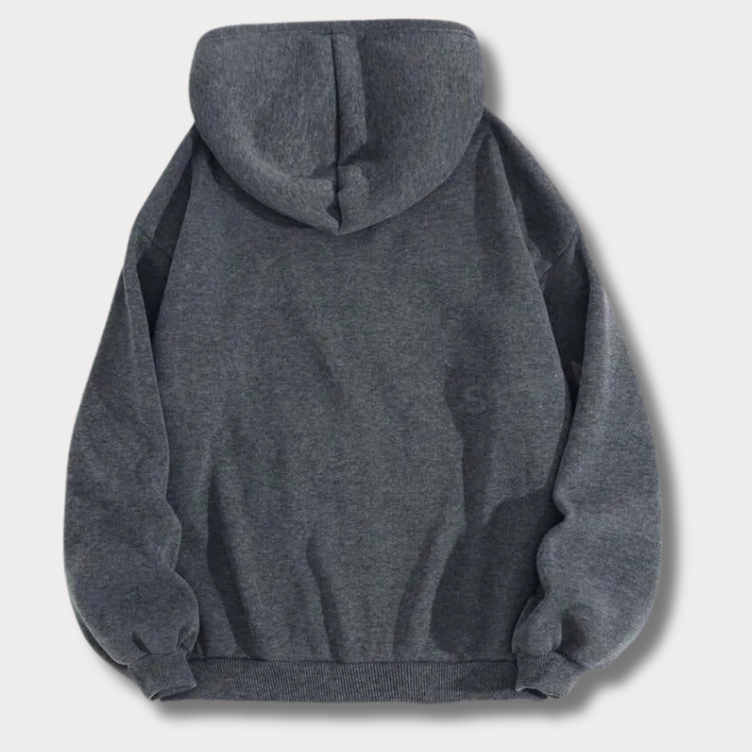 Perfect Casual Wear - Comfortable Grey Fleece Hoodie - Bn-Ahmad Collection