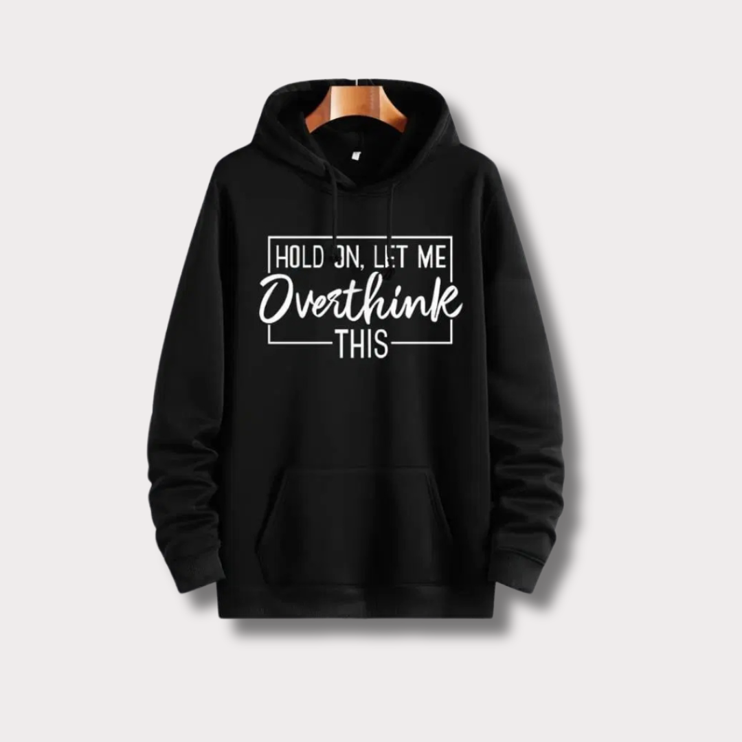 Men's Over Think Printed Fleece Hoodie Track Suit - Bn-Ahmad Collection