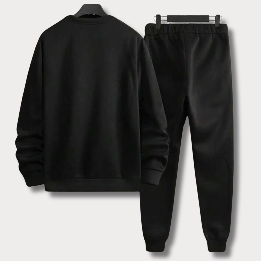 2 Pcs Flowless Printed Sweatshirt Track Suit - Bn-Ahmad Collection