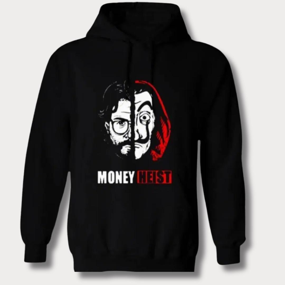 Men's Fleece Money Heist Printed Hoodie - Bn-Ahmad Collection