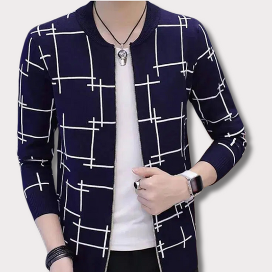 Men's Fleece Printed Line Jacket - Bn-Ahmad Collection