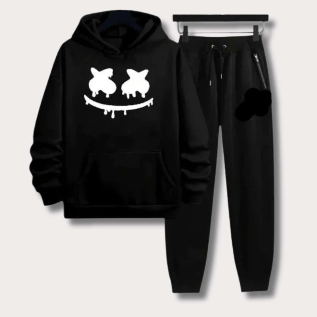 2 piece Fleece Marshmallow Printed Track Suit Bn-Ahmad Collection M 