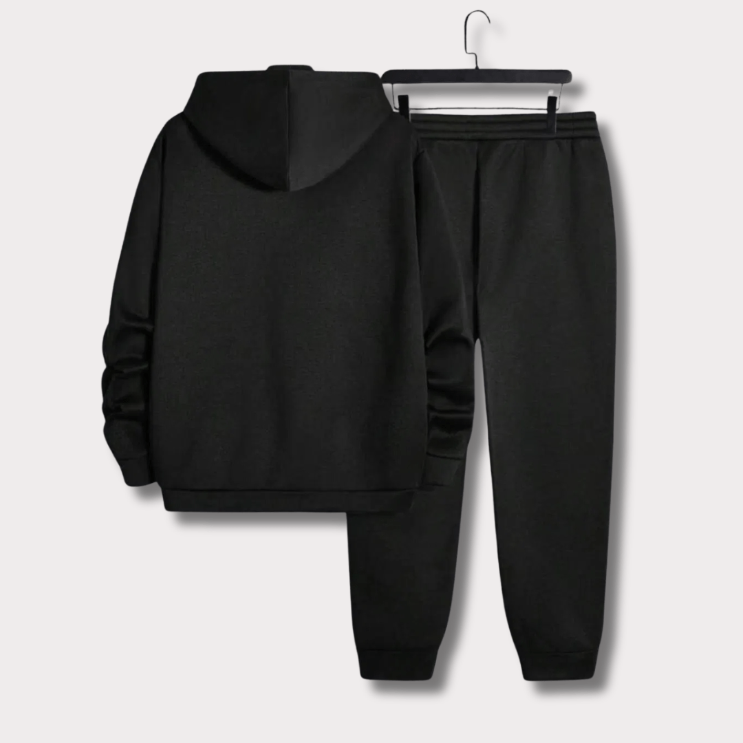 2 Pcs Men's Printed Fleece Track Suit Bn-Ahmad Collection 