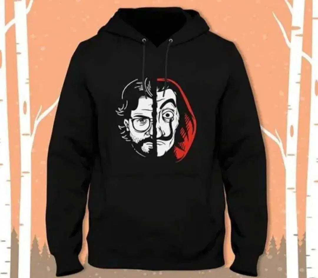 Men's Fleece Money Heist Printed Hoodie - Bn-Ahmad Collection