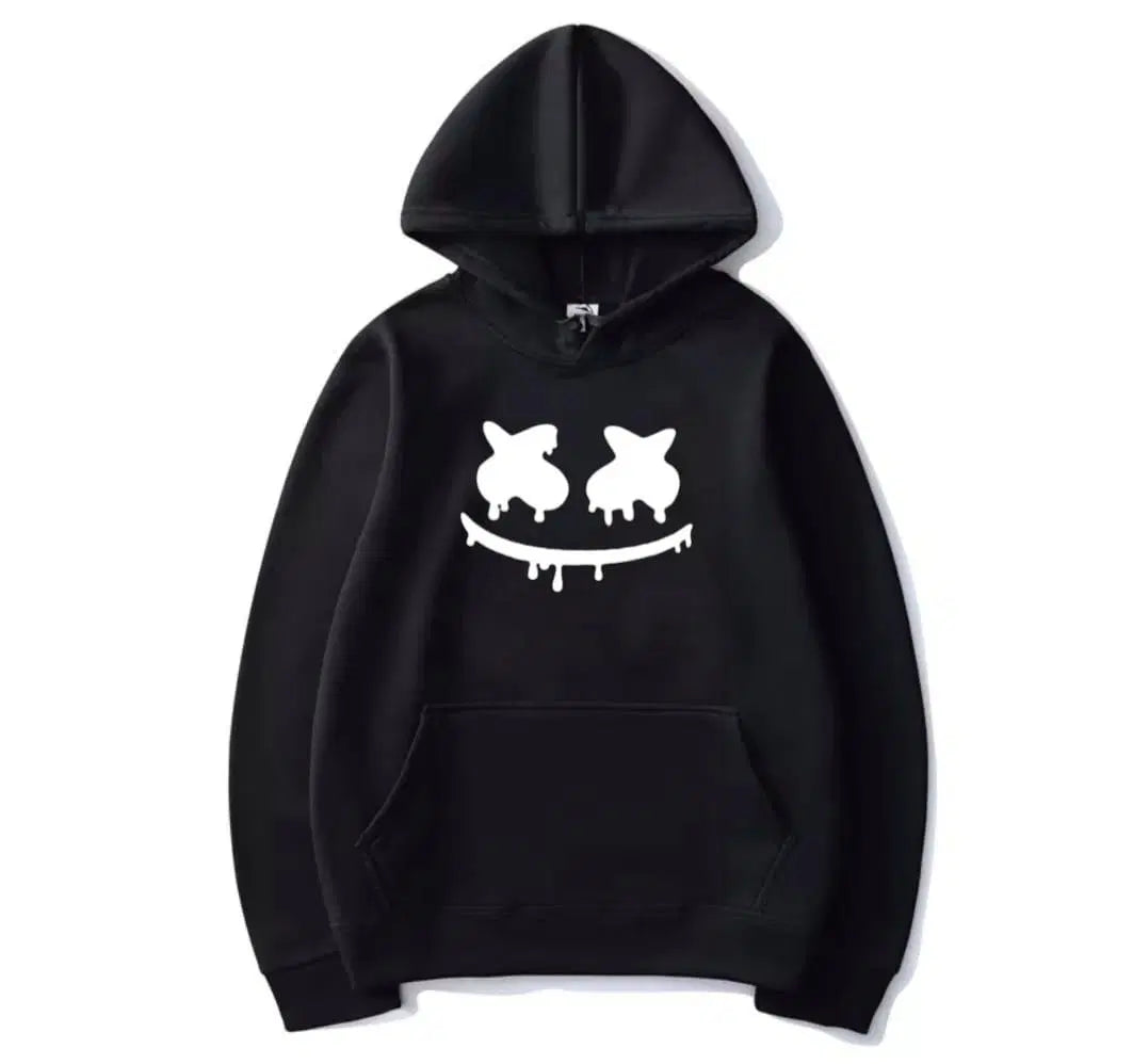 1 Pc Marshmallow Printed Cotton Hoodie Bn-Ahmad Collection M 
