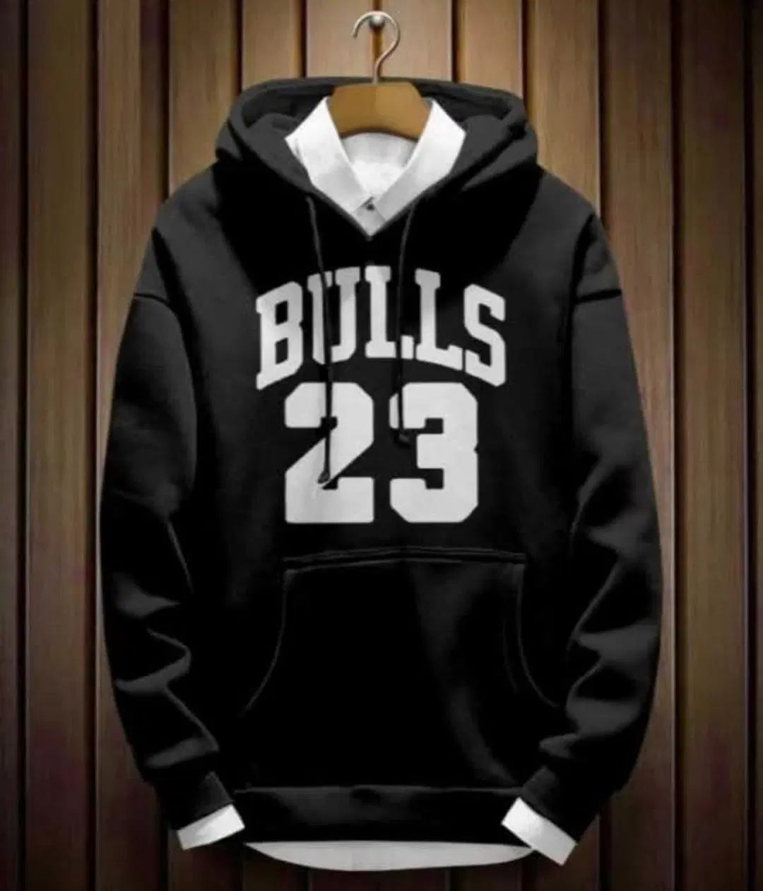 1 Pc Fleece Stylish White and Black Men's Hoodie - Bn-Ahmad Collection